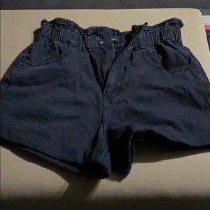 Black high-waisted shorts